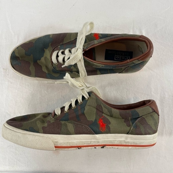 Polo‎ by Ralph Lauren Thorton Canvas Shoes in Camo Size 11 - Picture 1 of 6